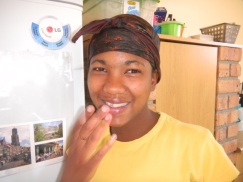 Beautiful teenage orphan girl in the AIDS orphanage deep in the ghetto in South Africa
